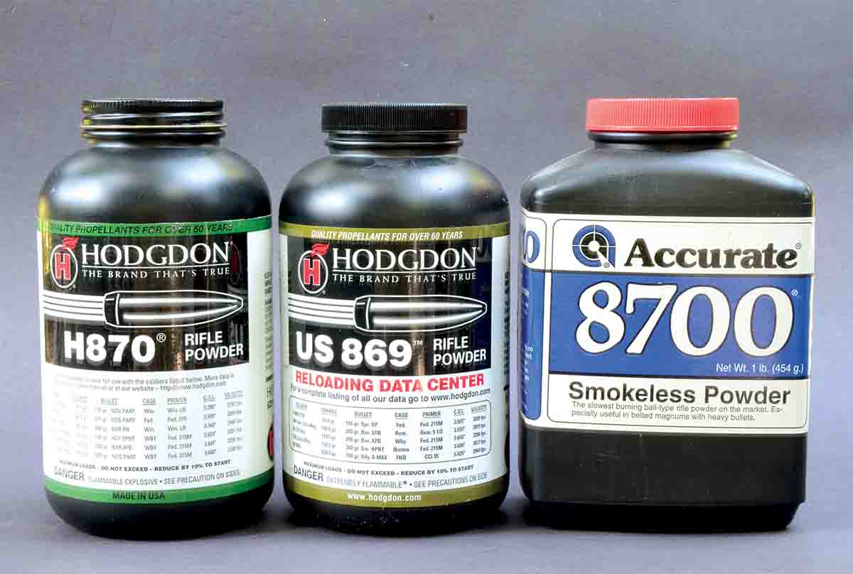 When developing loads for the 6.5 STW back in 1998, Layne found H-870 and Accurate 8700 to be the best powders for it. Now discontinued, they have been replaced on his loading bench by Hodgdon’s US 869.
